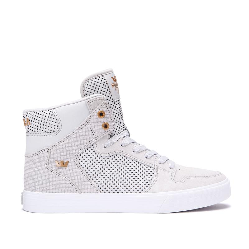 Supra VAIDER Sneaker High Damen HellGrau Lagerverkauf QBZYR8509